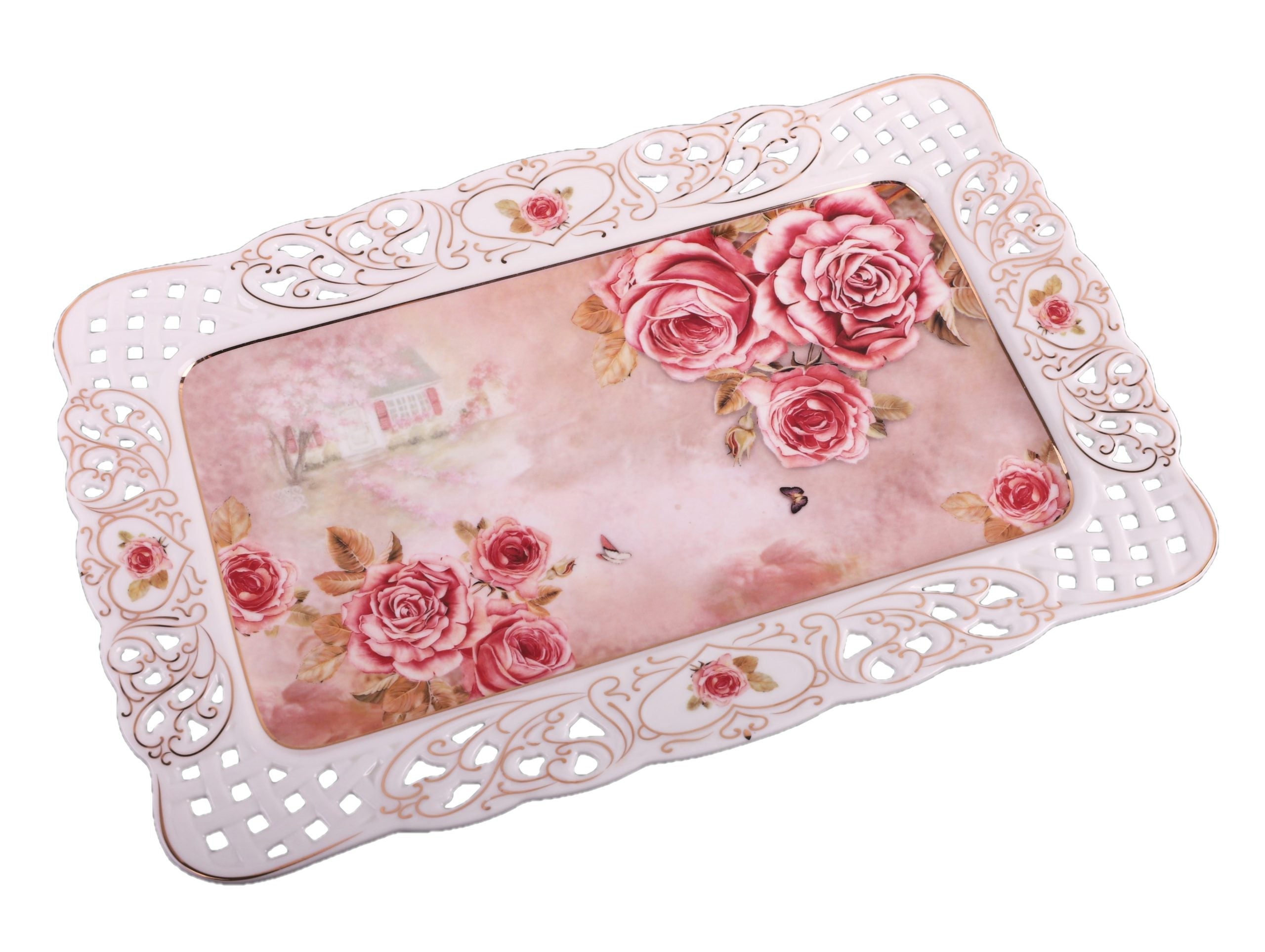 Platou din ceramica cu model in relief Imagine secundară a produsului