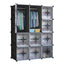 Dulap modular pentru copii, Negru, AT PERFORMANCE®, 12 rafturi
