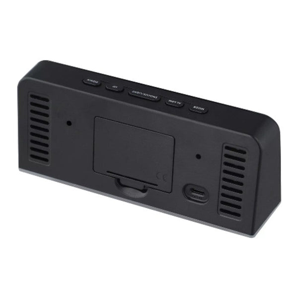 Ceas LED Multifuncțional Mov – Afișaj Oră, Dată, Temperatură, Alarmă, Încărcare USB