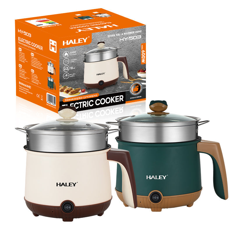 Multicooker Electric Portabil 2.2L, 600W – Gătit Rapid, Menținere la Cald, Oală Antiaderentă, Protecție Supraincălzire Imagine principală a produsului