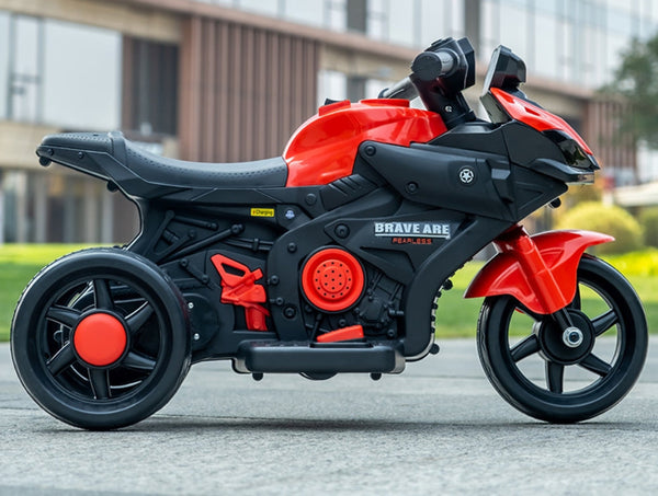 Motocicleta Electrica cu Acumulator pentru Copii AT PERFORMANCE®, Cu melodii si lumini, 6V, 3 Roti