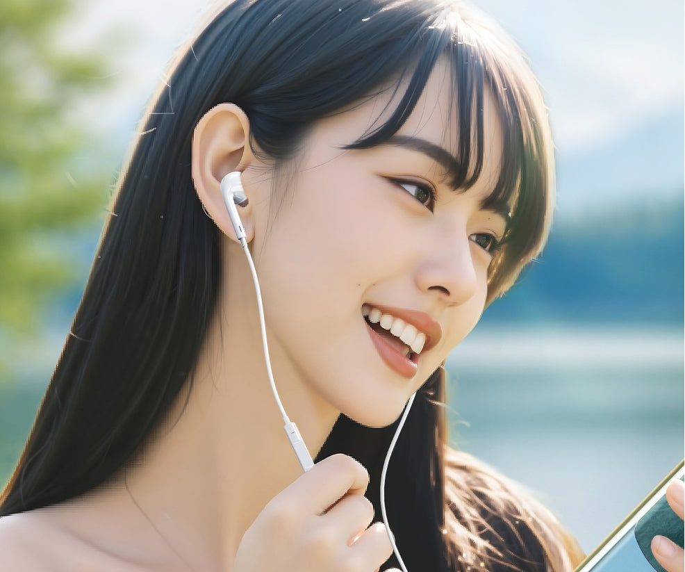 Căști In-Ear cu Microfon și Control Integrat, Conector Type-C, Alb, 1.3m – Sunet Hi-Fi, Compatibile Android & Huawei Imagine secundară a produsului