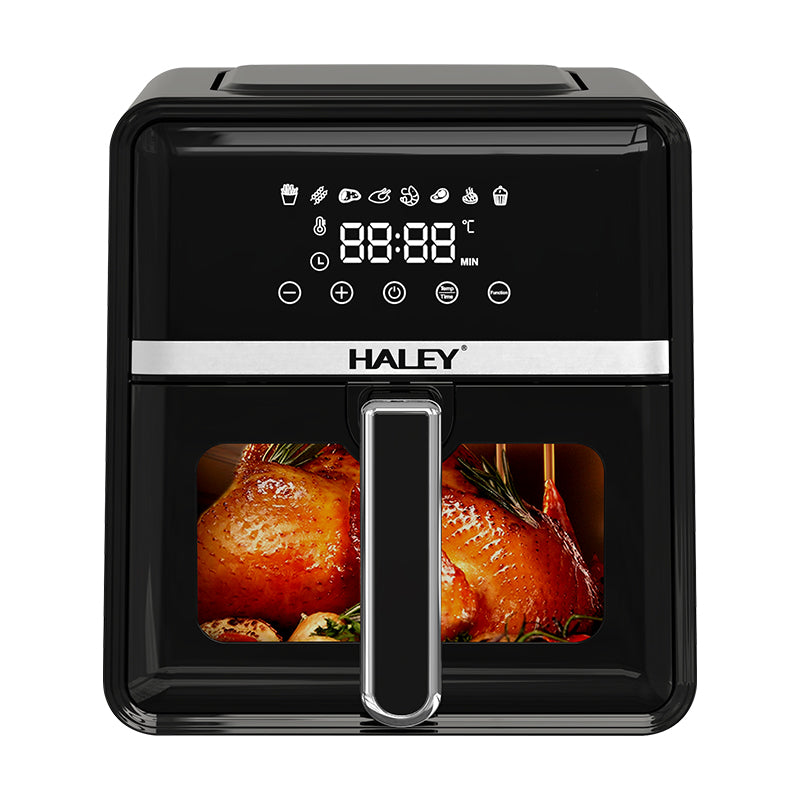 Friteuză cu Aer Cald HALEY 7L, 2000W – Gătire 360°, Touchscreen Holografic, Geam Vizualizare 180°, 8 Programe, Fără Ulei | Gătit Sănătos și Crocant Imagine secundară a produsului
