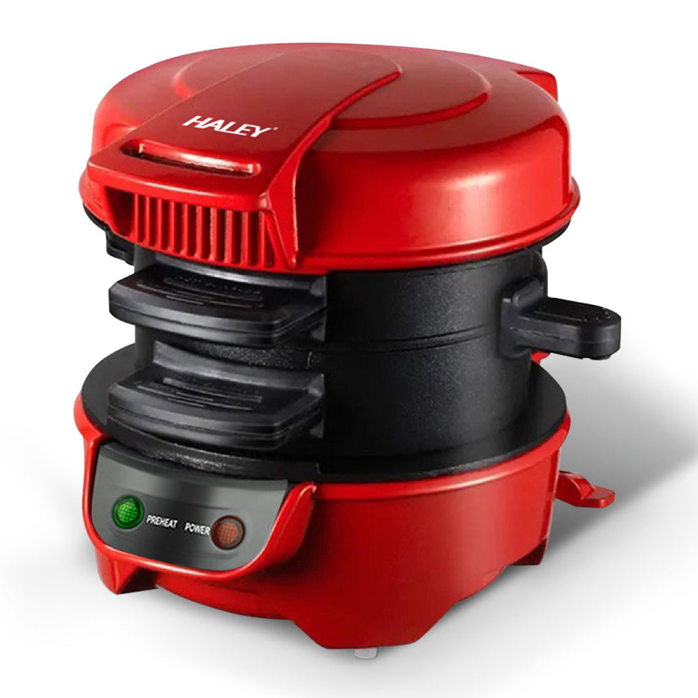 Aparat de facut Burgeri Haley, 600W – Mic Dejun Rapid, Plăci Antiaderente, Încălzire Uniformă, Deschidere 180° Imagine secundară a produsului