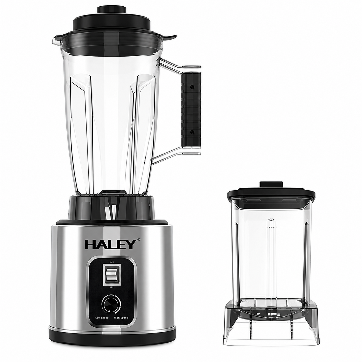 Blender Multifuncțional 2 în 1 HALEY HY-2712, 5500W, 15 Viteze + Pulse, Recipient 3L, Râșniță, Lame Inox, Funcție Autocurățare Imagine secundară a produsului