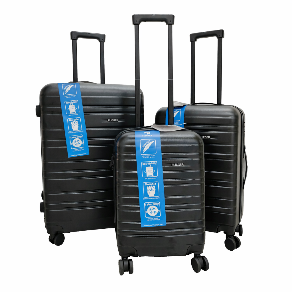 Set 3 Valize Rigide ABS cu Roți 360° – Mare 73 cm, Medie 65 cm, Cabină 55 cm Imagine principală a produsului