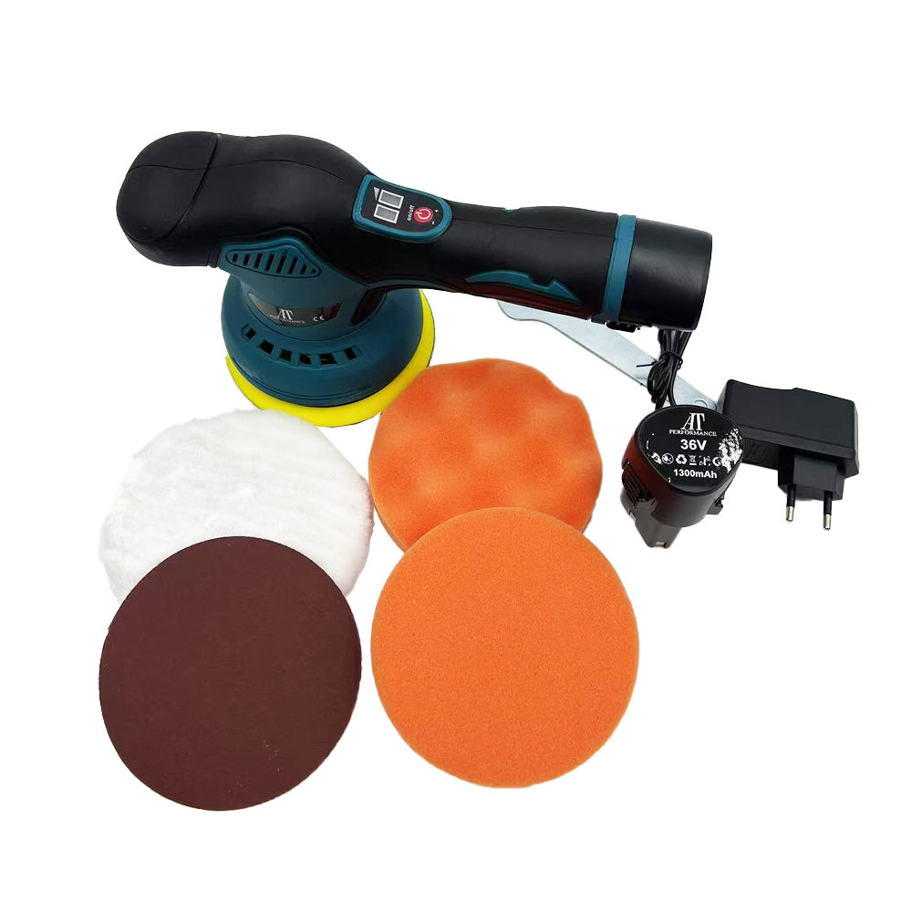 Aparat Polish AT PERFORMANCE®, Auto Electric 36V, 2 Acumulatori, Fără Fir, 8 Viteze, 2500–5000 RPM, Portabil, Albastru/Negru Imagine principală a produsului