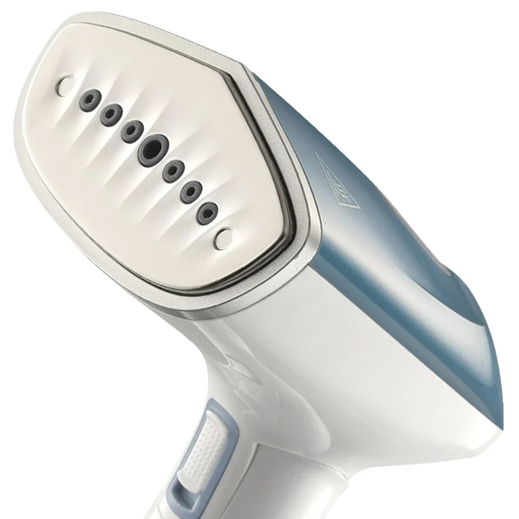 Aparat de Călcat Vertical cu Aburi HALEY HY-329, 1600W, Rezervor 200 ml, Talpă din Inox, Încălzire Rapidă, Pliabil, Alb/Albastru