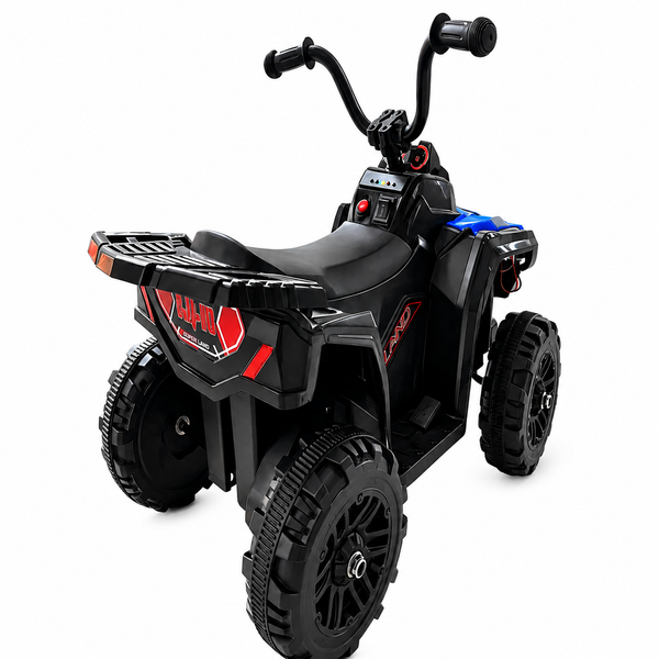 ATV Electric KIDOO pentru Copii 6V, Motor 380, Faruri LED, Pornire cu Buton, Design Off-Road, Albastru