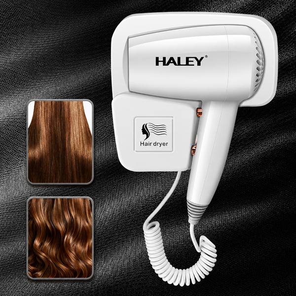 Uscător De Păr Cu Montare Pe Perete Haley HY-4027, 1300W, 3 Trepte De Temperatură, Cablu 2.2 m, Filtru Detașabil