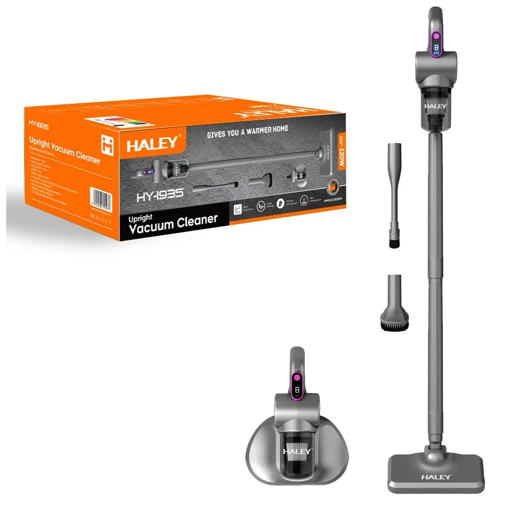 Aspirator vertical fără fir HALEY HY-1935, 120W, 1800mAh, HEPA filtrare, lumină UV, multifuncțional Imagine principală a produsului