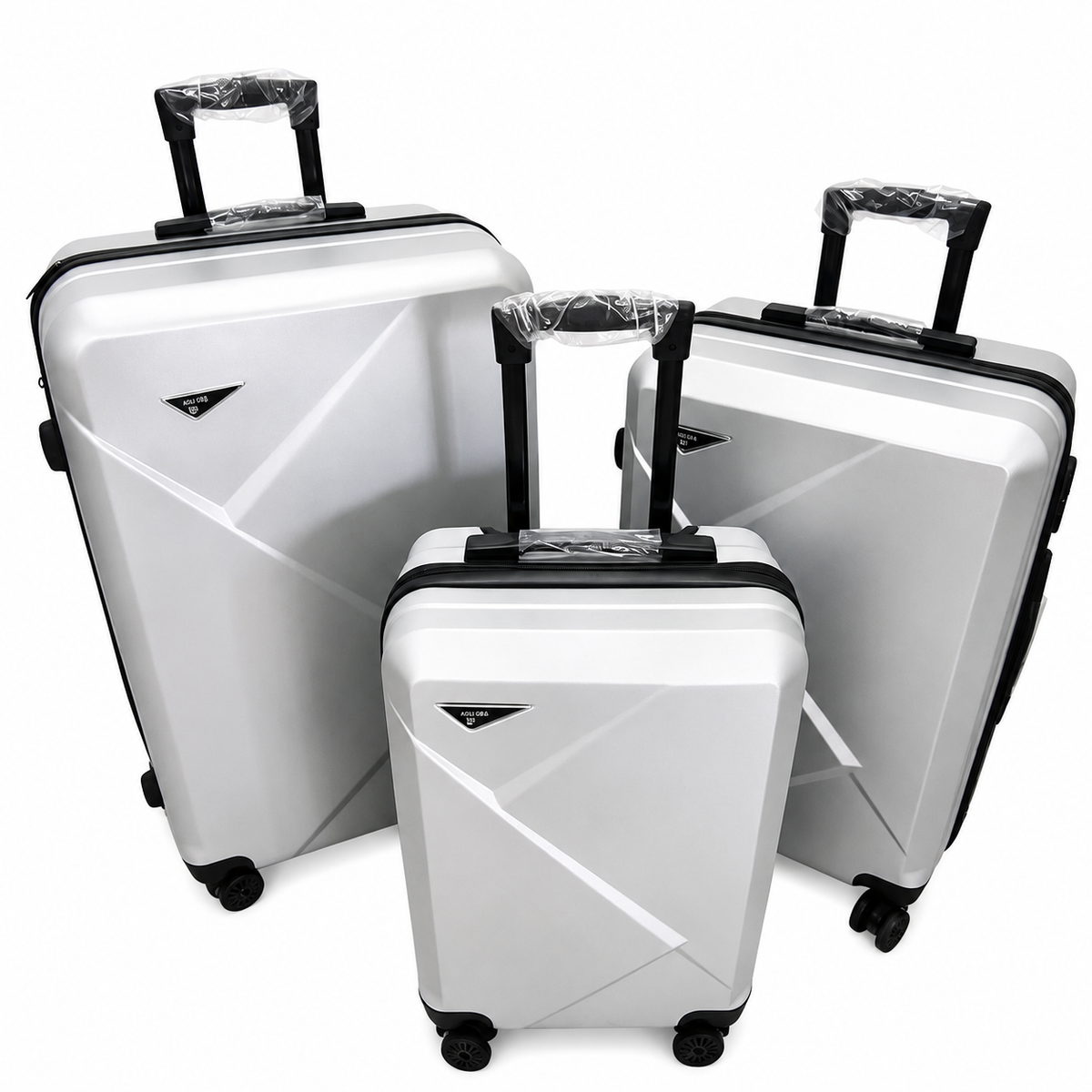 Set 3 Valize de Voiaj ABS, Mare 73 cm + Medie 65 cm + Cabină 55 cm, Roți Duble 360°, Mâner Telescopic, Carcasă Rigidă Rezistentă (Copie)