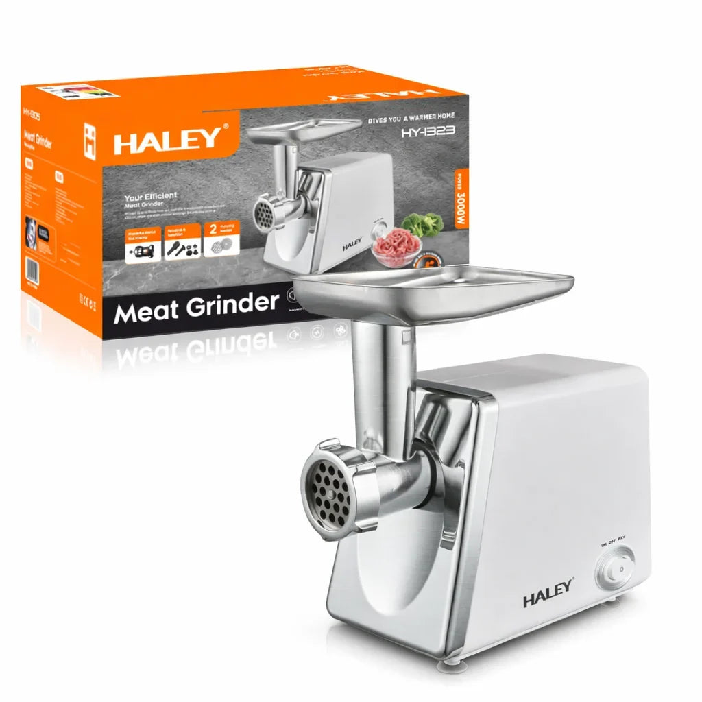 Mașină de tocat carne HALEY HY-1323, 3000W, funcție revers, 2 site, inox Imagine principală a produsului