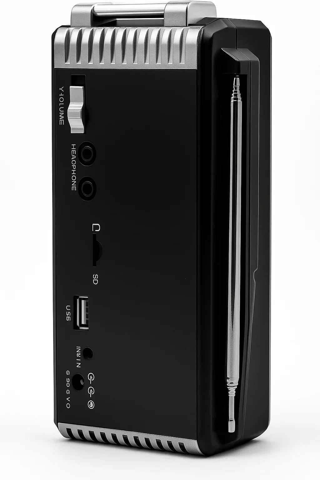 Radio Portabil AM/FM/SW cu MP3, USB, SD, Lanternă și AUX-IN