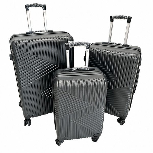 Set 3 Valize de Voiaj ABS, Mare 73 cm + Medie 65 cm + Cabină 55 cm, Roți Duble 360°, Mâner Telescopic, Carcasă Rigidă Rezistentă