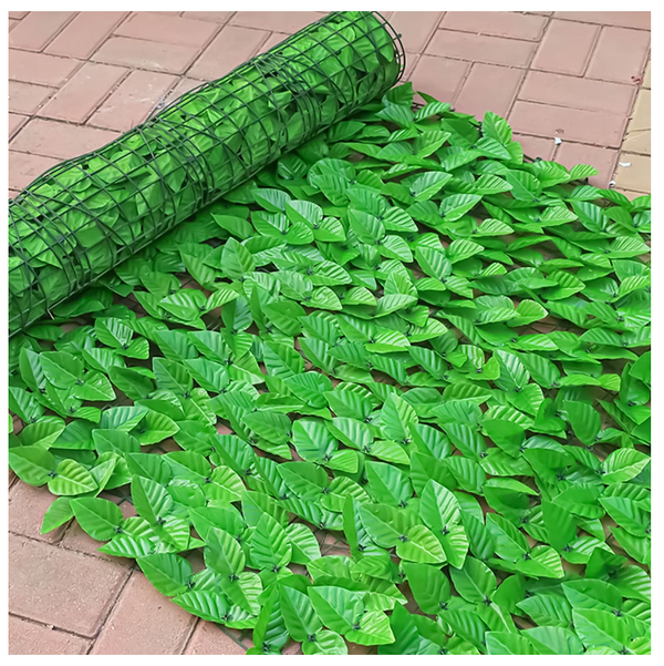 Gard viu decorativ frunze artificiale AT PERFORMANCE®, 3m x 1m lungime, verde deschis