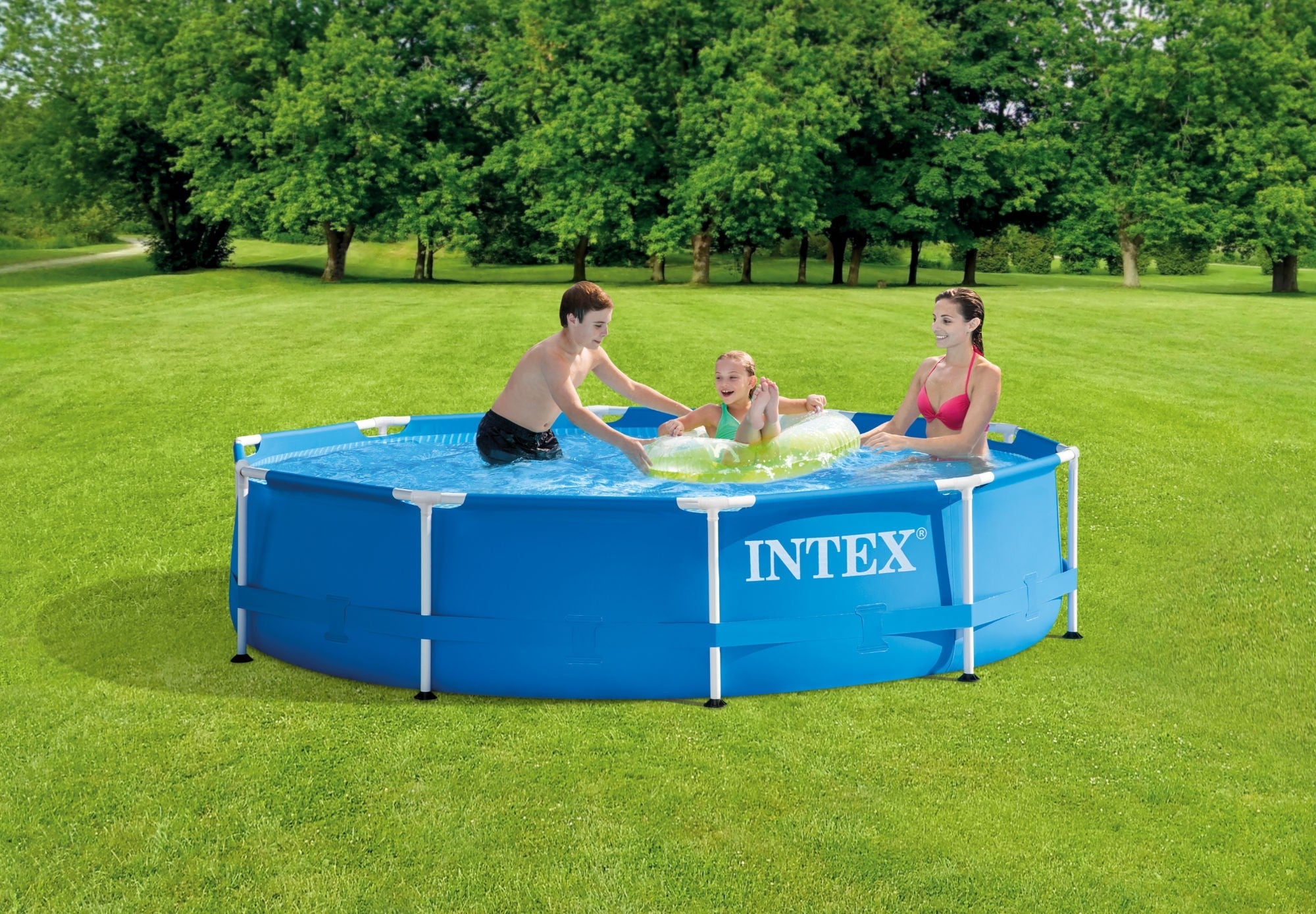 Piscina cu cadru metalic Intex rotunda, 244 x 51 cm Imagine secundară a produsului