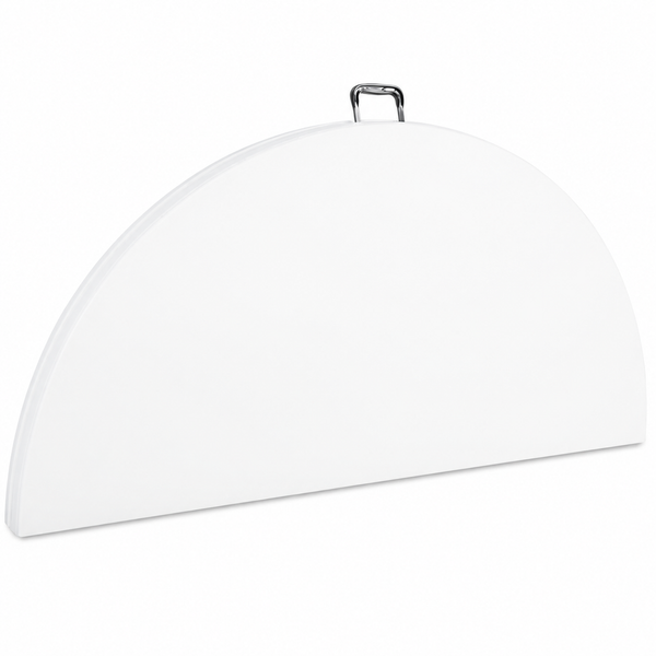 Masă Pliabilă Rotundă AT PERFORMANCE®, Ø180 cm, Cadru Metalic, Blat HDPE, Alb, pentru Evenimente și Catering
