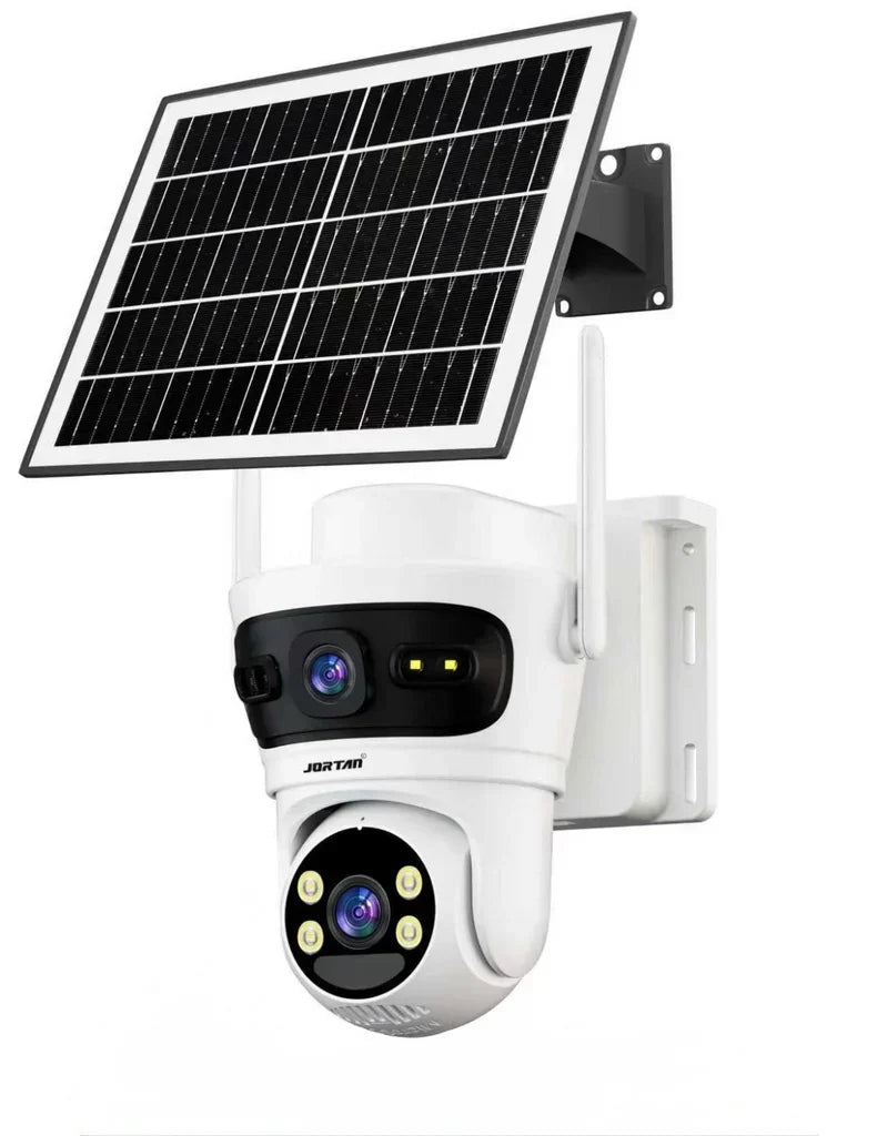 Cameră de Supraveghere Solară HNY 6MP 4G cu Panou Solar, Aplicația Yoosee, Rotire PTZ, IP66, Card 32GB Inclus