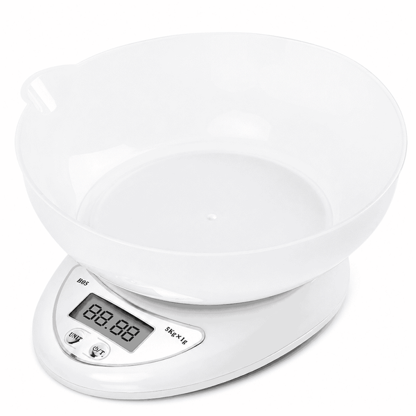 Cântar Electronic De Bucătărie Haley HY-5020, Capacitate 5 Kg, Precizie 1 g, Bol 600 ml, Ecran LCD, Funcție Tara