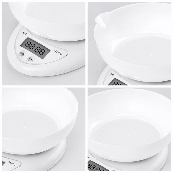 Cântar Electronic De Bucătărie Haley HY-5020, Capacitate 5 Kg, Precizie 1 g, Bol 600 ml, Ecran LCD, Funcție Tara