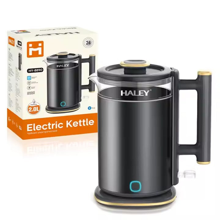 Ceainic Electronic de Apă HALEY, 2L, 1800W, Fierbător cu Căptușeală din Sticlă îngroșată, înalt Borosilicat Imagine secundară a produsului