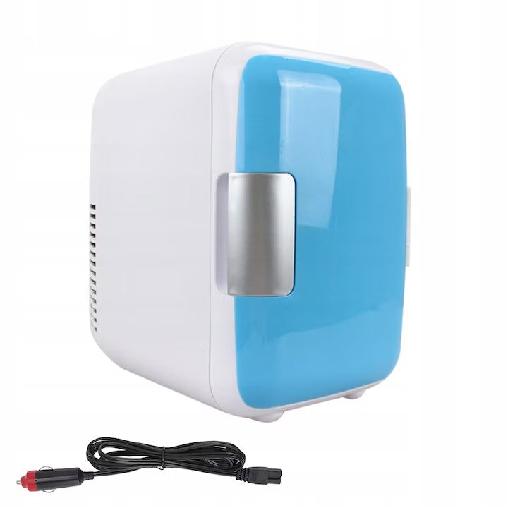 Frigider auto portabil 2 în 1 AT PERFORMANCE®, 12V, 4L, cu funcție de răcire și încălzire, ușor și compact – Alb/Albastru, ideal pentru mașină și camping Imagine principală a produsului