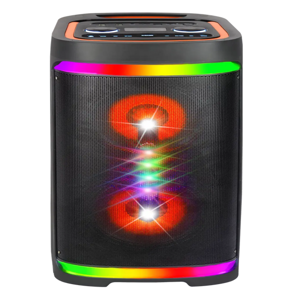 Boxă Karaoke Portabilă KOLAV-M2854 400W PMPO, 2x8", Bluetooth, Microfon Wireless Inclus, RGB LED, TWS, USB-C, TF Card, Telecomandă și Xtra Bass