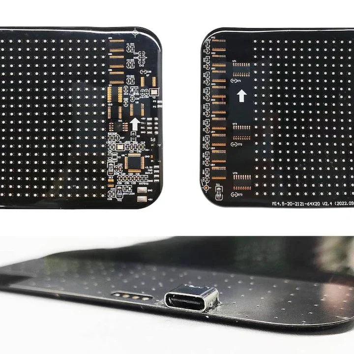 Panou Afisaj Matrix Led AT PERFORMANCE®, Flexibil, 595x120mm, Devil Eyes, Ochi Camion, control Bluetooth, USB