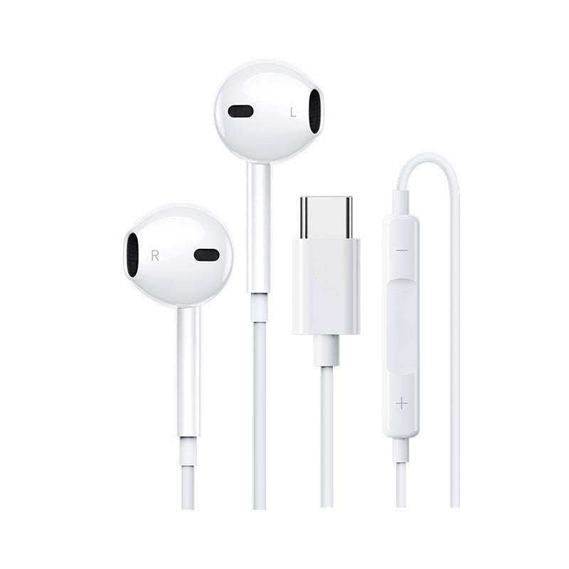 Căști In-Ear cu Microfon și Control Integrat, Conector Type-C, Alb, 1.3m – Sunet Hi-Fi, Compatibile Android & Huawei Imagine principală a produsului