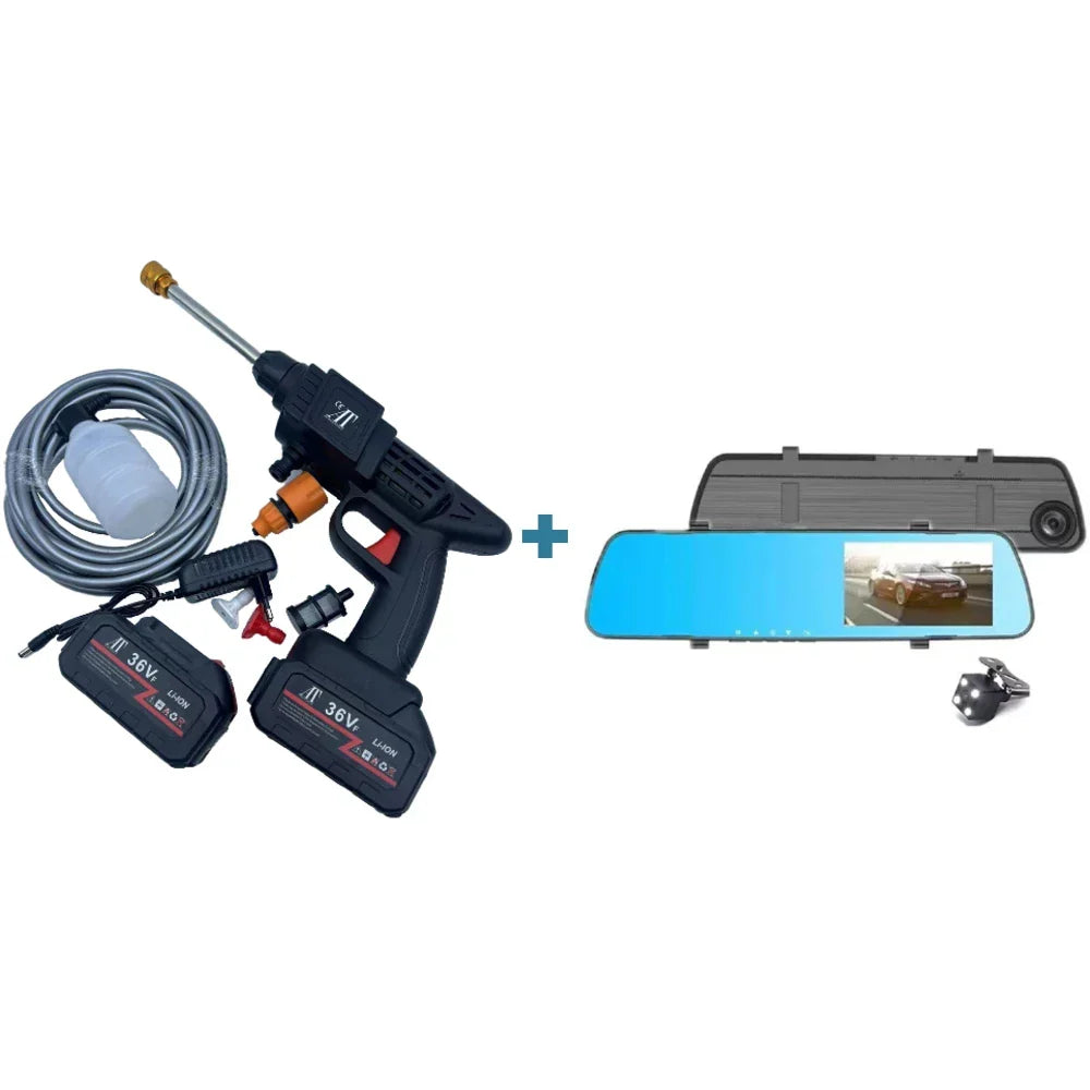 Pachet Promoțional AT PERFORMANCE®: Pistol de Spălat cu Presiune 36V + Oglindă Auto DVR Cameră Față-Spate Full HD – Curățenie și Siguranță la Superlativ Imagine principală a produsului