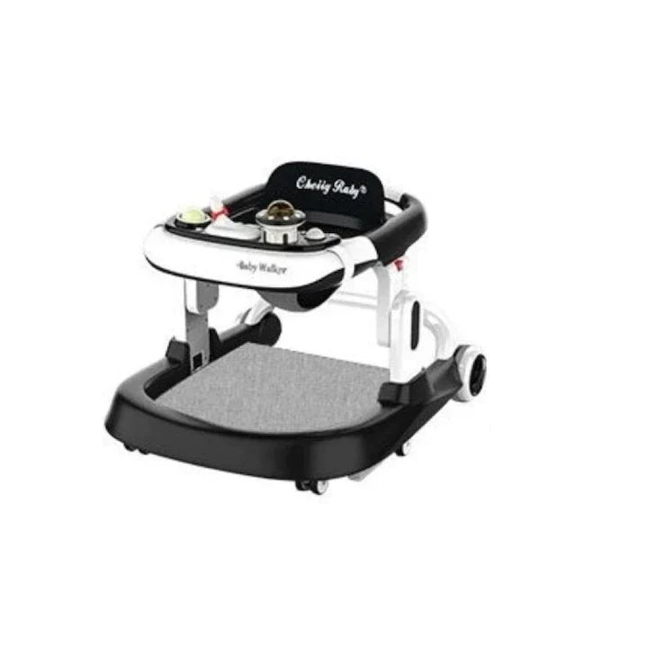 Premergator ,si Antemergator, 3 in 1,AT PERFORMANCE®,functie si de scaun de masa, reglabil pe inaltime, cu roti de silicon,muzical,Negru/Gri. Imagine principală a produsului