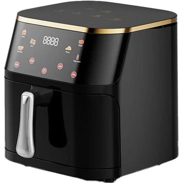 Friteuză cu Aer Cald 10L AT PERFORMANCE® – 2400W, Display Digital Touch, 8 Programe, cu Geam, Neagră + CADOU 50 Hârtii de Copt