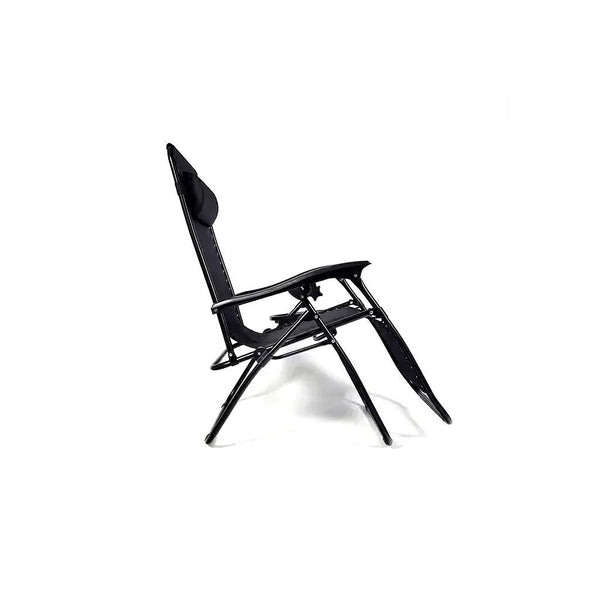 Set 2 Scaune Șezlonguri Portabile AT PERFORMANCE®, de Lux, Modern, Scaun Reclinabil, Pliabil pentru Plajă și Grădină, cu Suport pentru Pahare