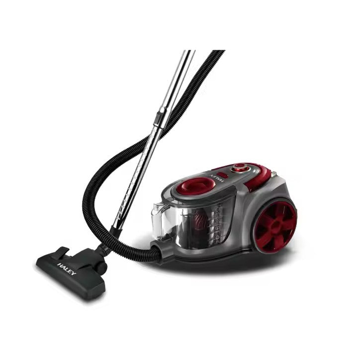 Aspirator fără sac HALEY 2L,1200W, Aspirator de praf Aspirator puternic cu fir, de calitate, cu ciclon, Rosu/Gri Imagine secundară a produsului