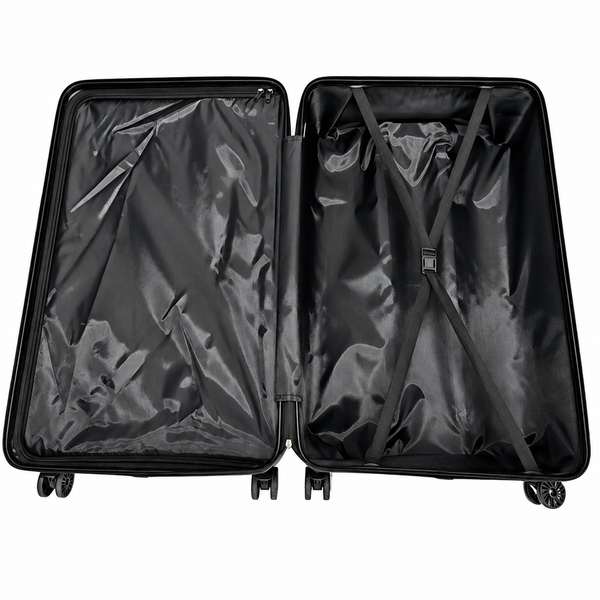 Set 3 Valize de Voiaj ABS, Mare 73 cm + Medie 65 cm + Cabină 55 cm, Roți Duble 360°, Mâner Telescopic, Carcasă Rigidă Rezistentă
