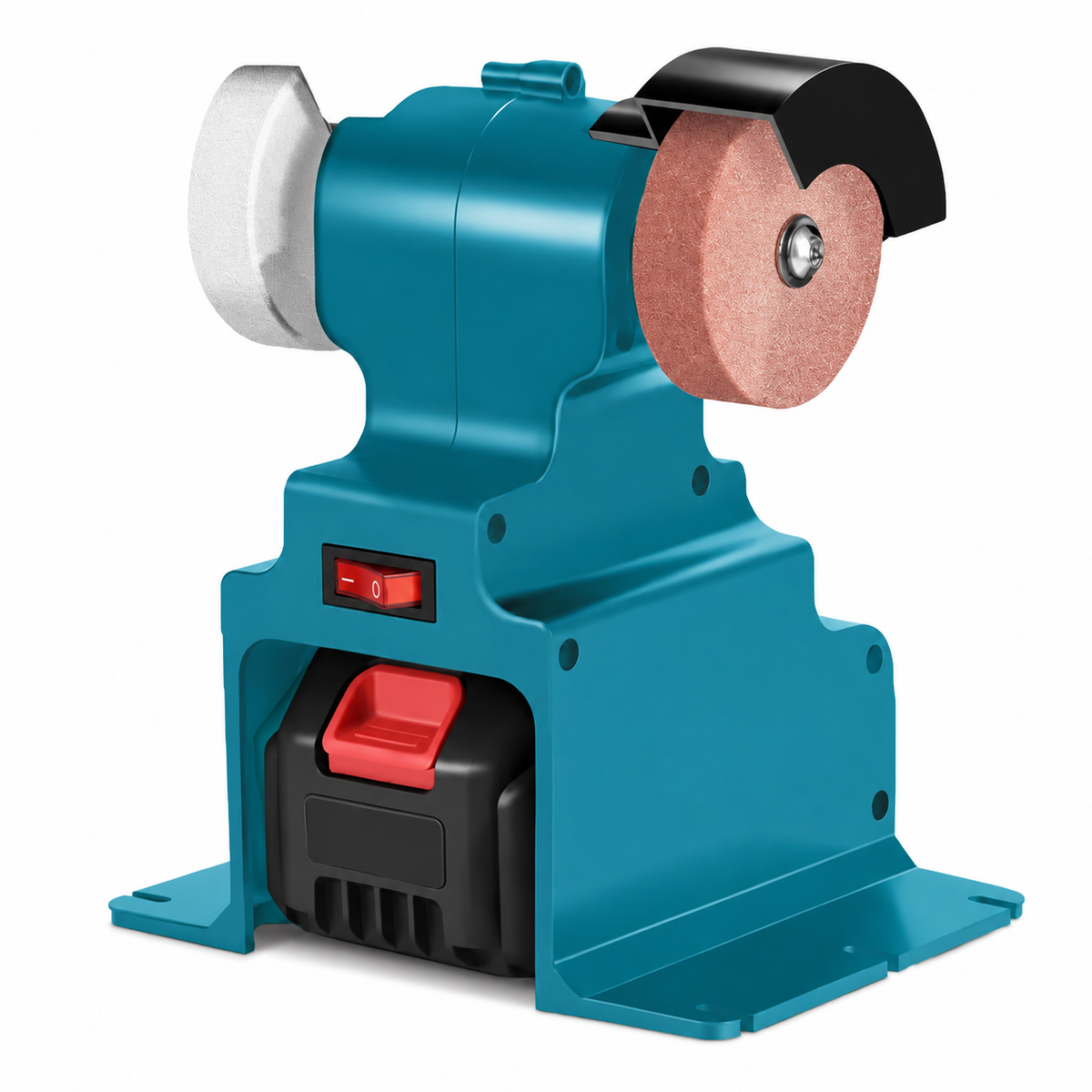 Polizor Electric Mini AT PERFORMANCE® cu 2 Acumulatori 48V 5Ah, Dublă Piatră de Șlefuit pentru Ascuțire și Finisare