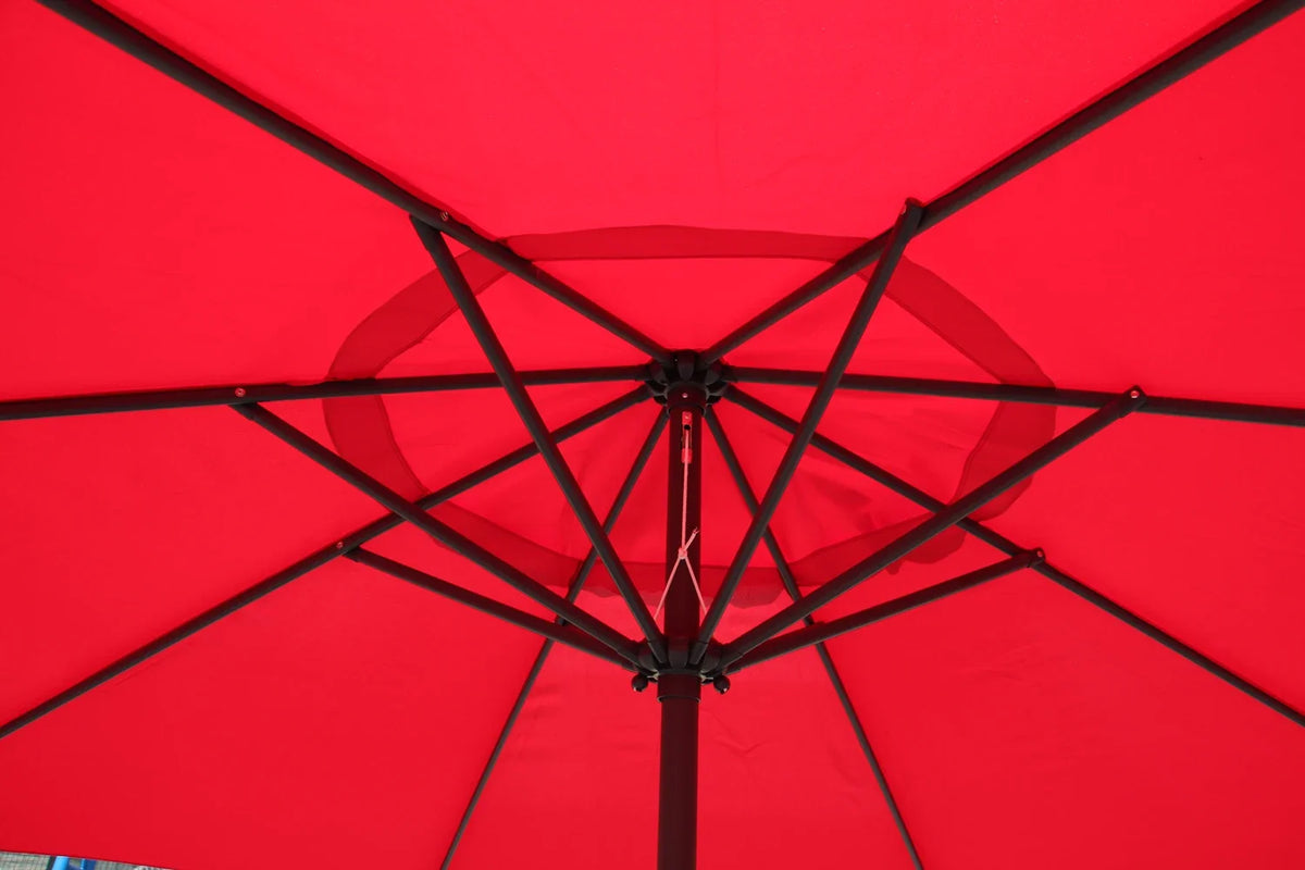 Umbrelă de Grădină 295 cm, Rotundă, Protecție UV, Roșu