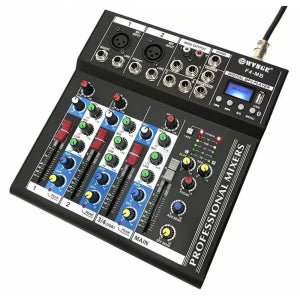 Mixer audio digital profesional AT PERFORMANCE, neamplificat , 4 canale , conexiune Bluetooth , cititor USB , ecran LCD iluminat , Phantom 48V , negru Imagine secundară a produsului