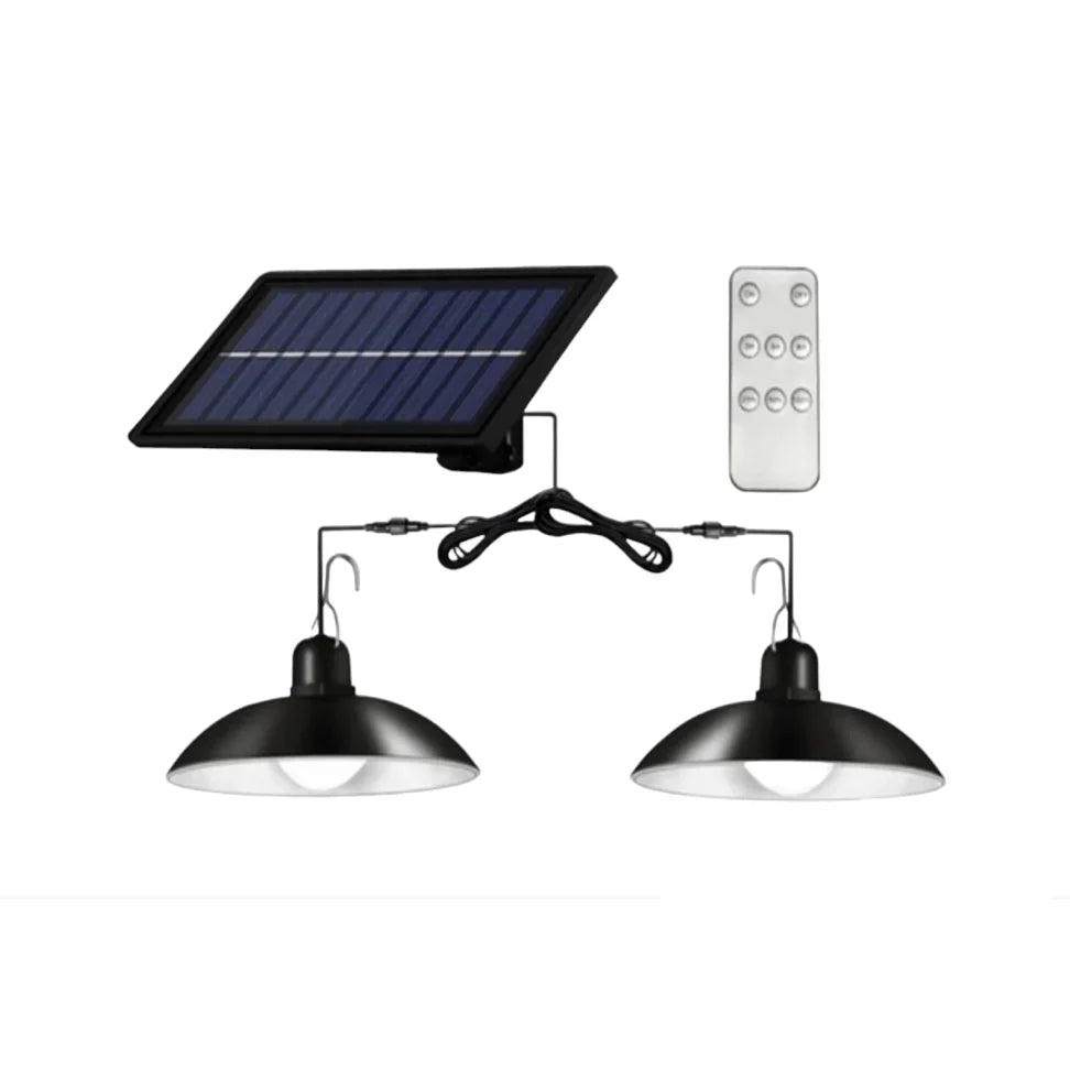 2 Lampi cu incarcare solara, AT PERFORMANCE®, telecomanda, lumina alb rece Imagine principală a produsului