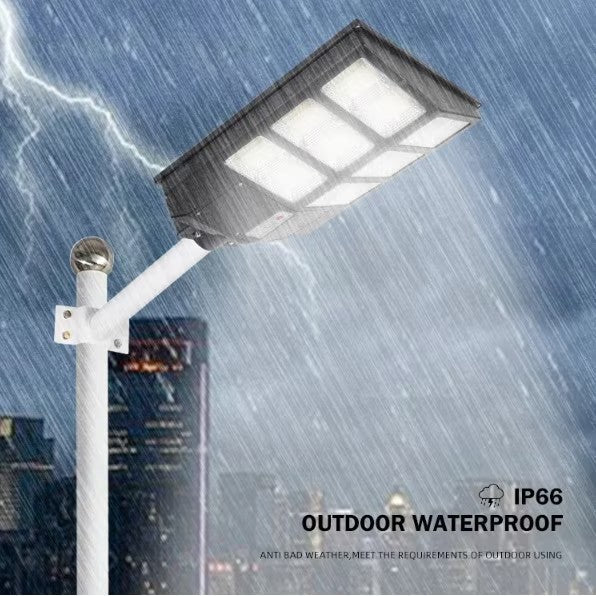 Set 2x Lămpi Solare LED 1000W AT PERFORMANCE® cu Telecomandă și Panou Fotovoltaic – Iluminat Stradal Exterior Autonom