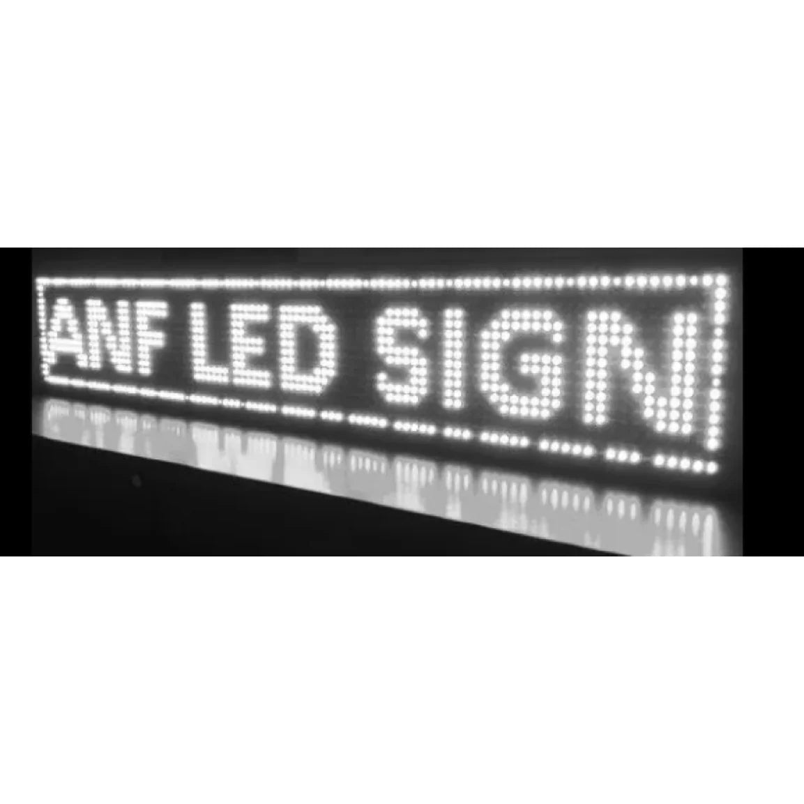 Reclama Luminoasa AT PERFORMANCE 200 x 40 cm, LED Alb, Vizualizare 120°, Wi-Fi, Cod QR, Temperatura, Negru, afisaj mesaj programabil, exterior