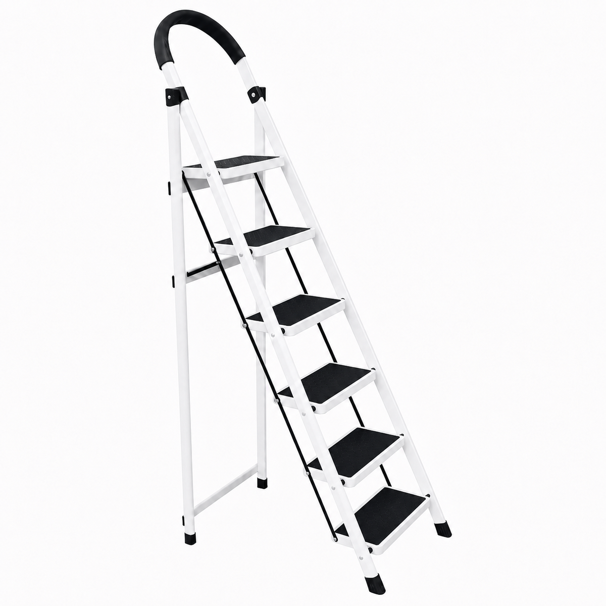 Scara Pliabila cu 3/4/5/6 Trepte Late, At Performance, Metalica, Maxim 150 Kg, Picioare Antialunecare