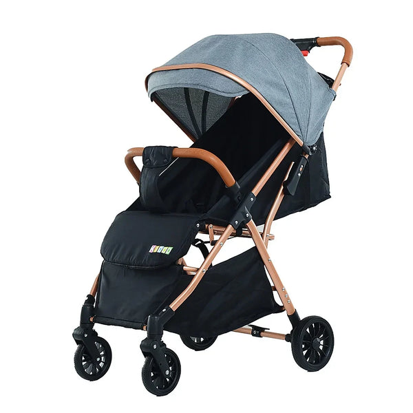 Cărucior pentru copii KIDDO 6607 pliabil, spătar reglabil, copertină mare, 0-36 luni, max. 22 kg