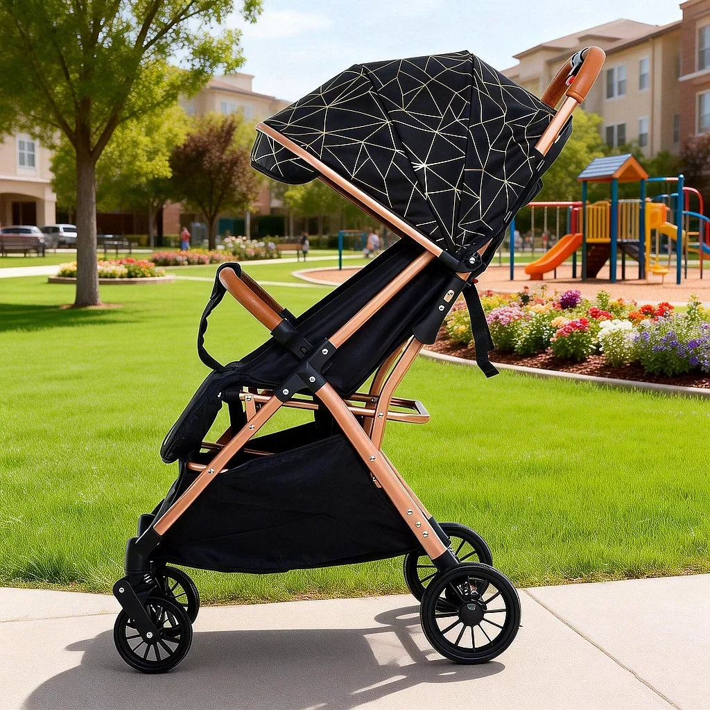 Cărucior pentru copii KIDDO 6607 pliabil, spătar reglabil, copertină mare, 0-36 luni, max. 22 kg