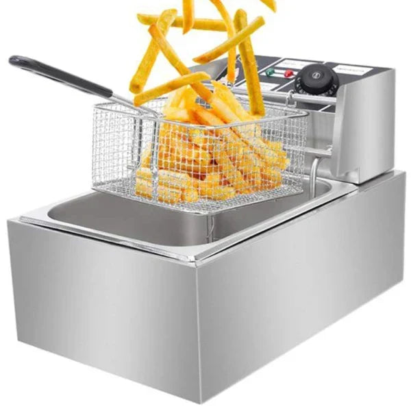 Friteuza Electrică Profesională din Inox – Putere 2500W, 6L Imagine principală a produsului